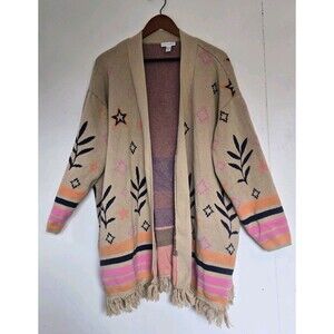 Canyon Retreat Sweater Womens 2X Aztec Western Boho Tribal Native Southwestern